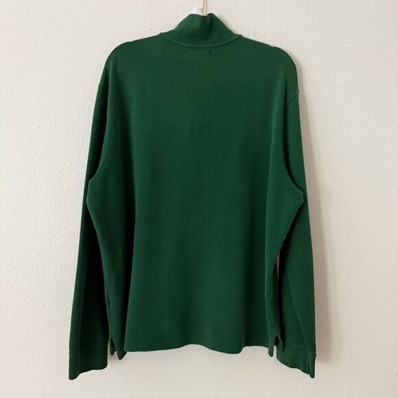 Vintage 90s Polo Ralph Lauren Men's Size XL Green Pullover 1/4 Zip Sweater - Picture 5 of 10